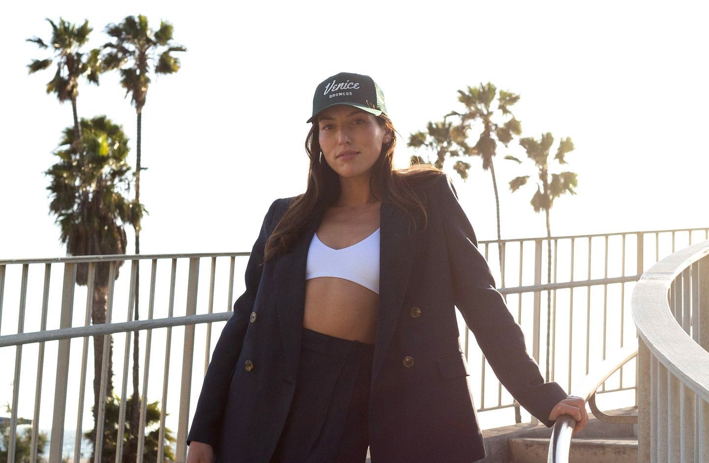 Classic Venice Broncos Trucker Cap (Dark Green)