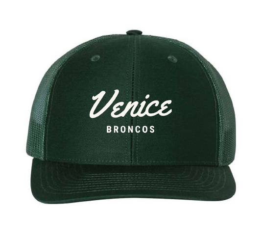 Classic Venice Broncos Trucker Cap (Dark Green)